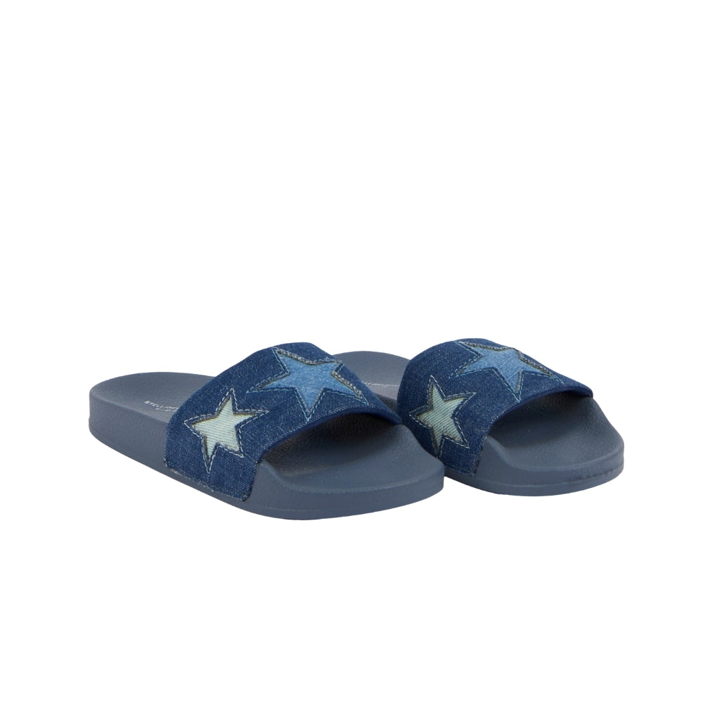 Star Slides | Navy Denim Blue