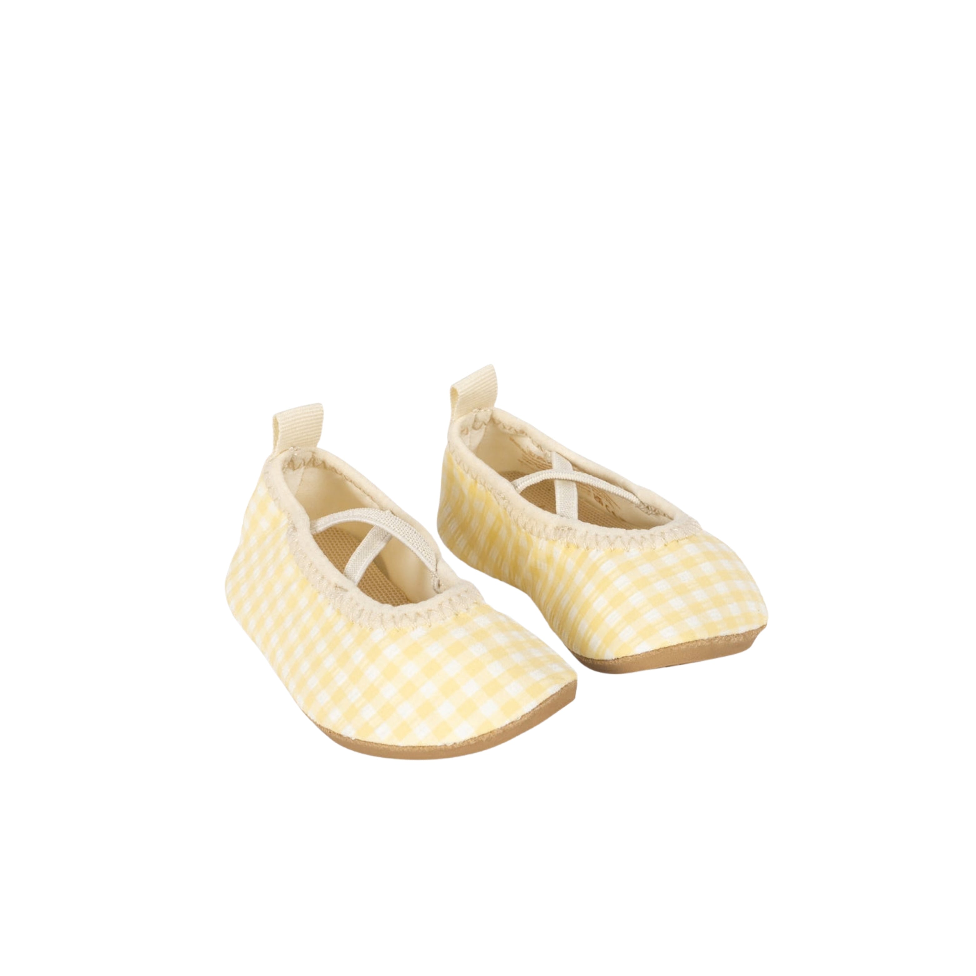 Etta Swim Shoes | Banana Almond Check