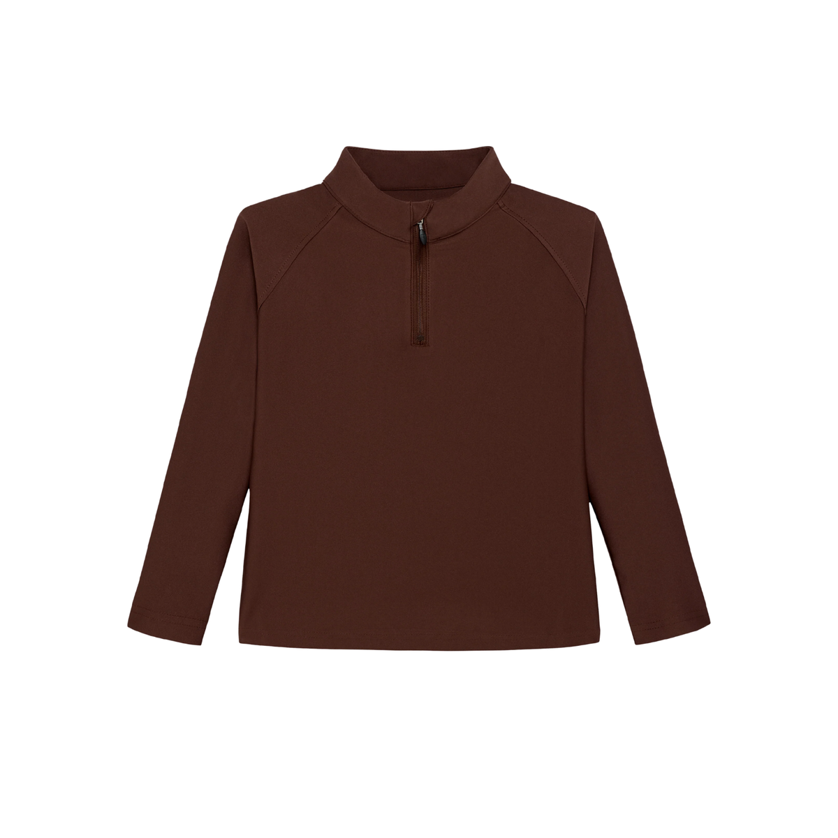 Retro Half-zip Top | Brown