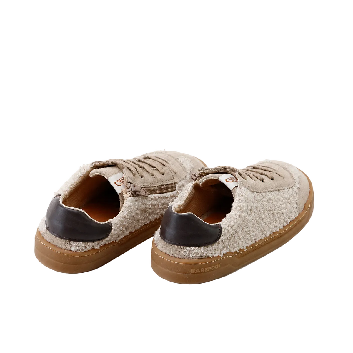 Velor Leather Barefoot Sneakers