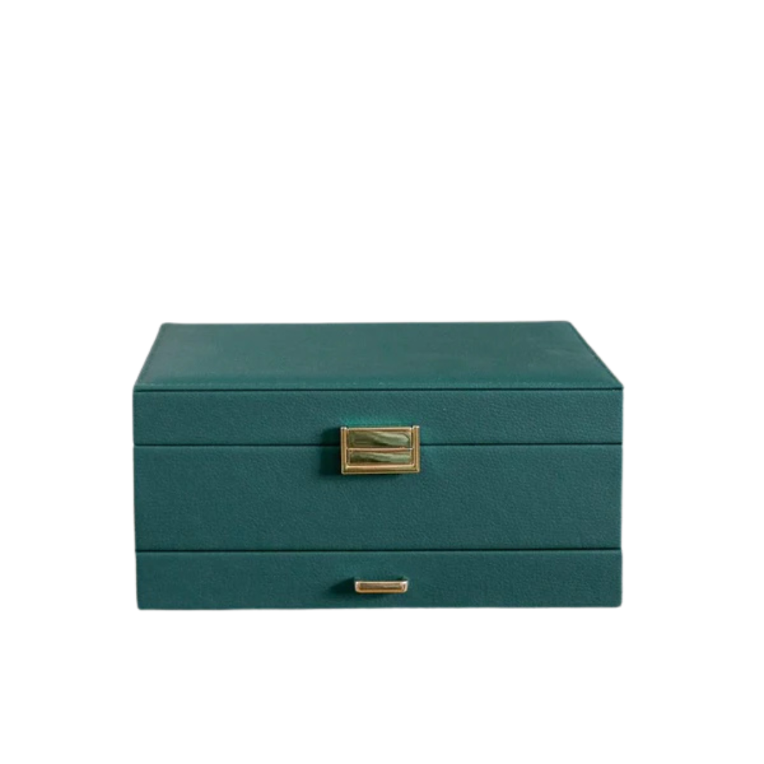 Denise Leather Jewelry Box | Green