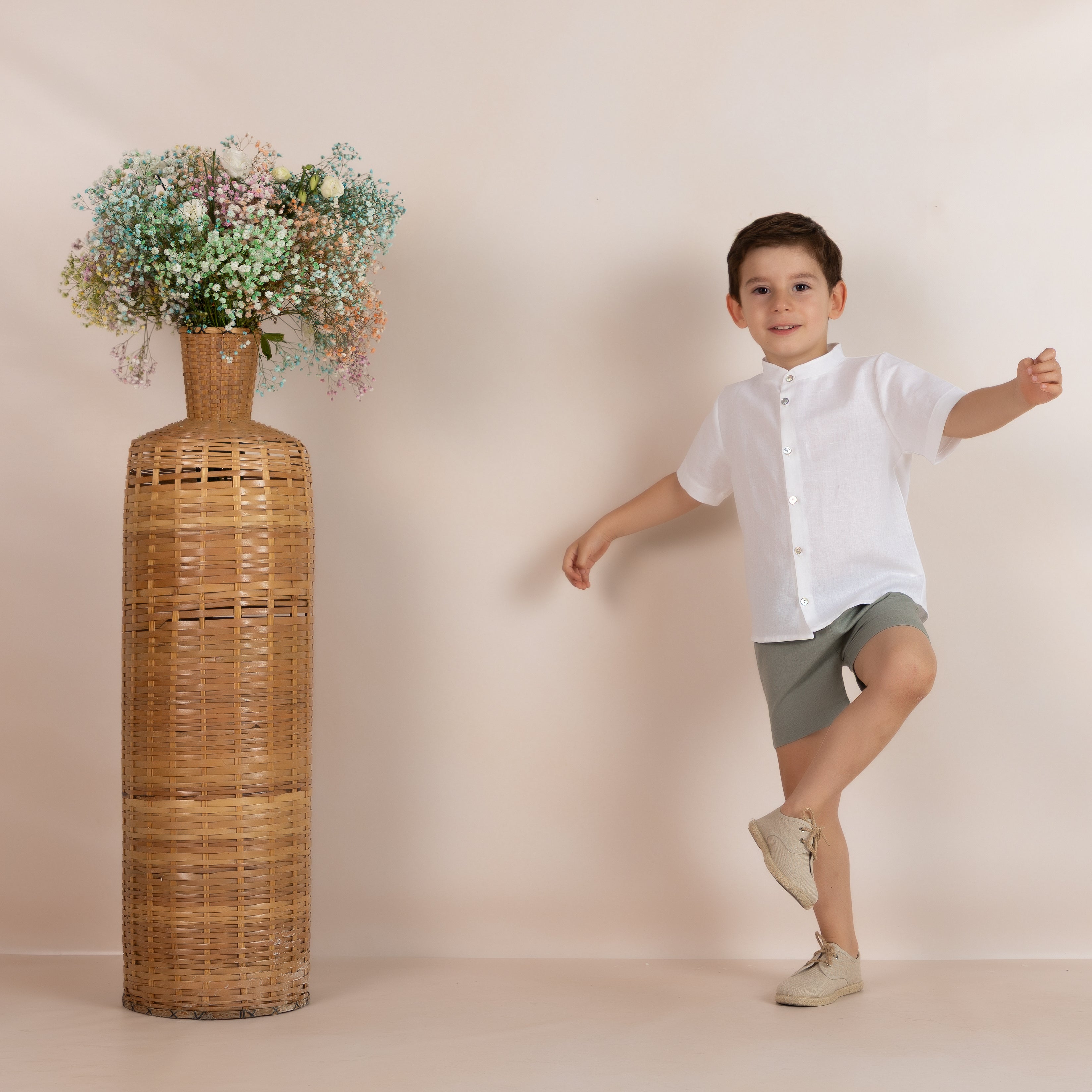 Cotton Shorts Set | Forest Green