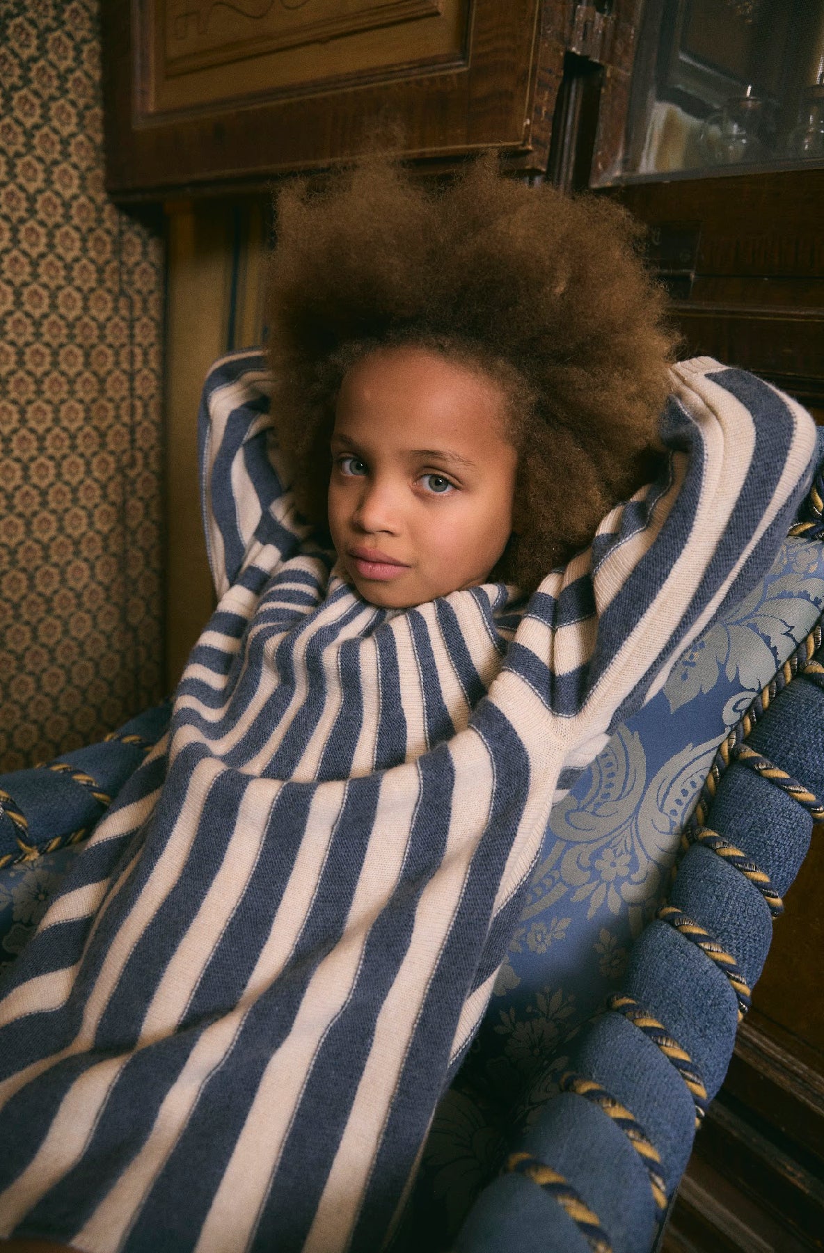 Striped Knit Dress | Navy