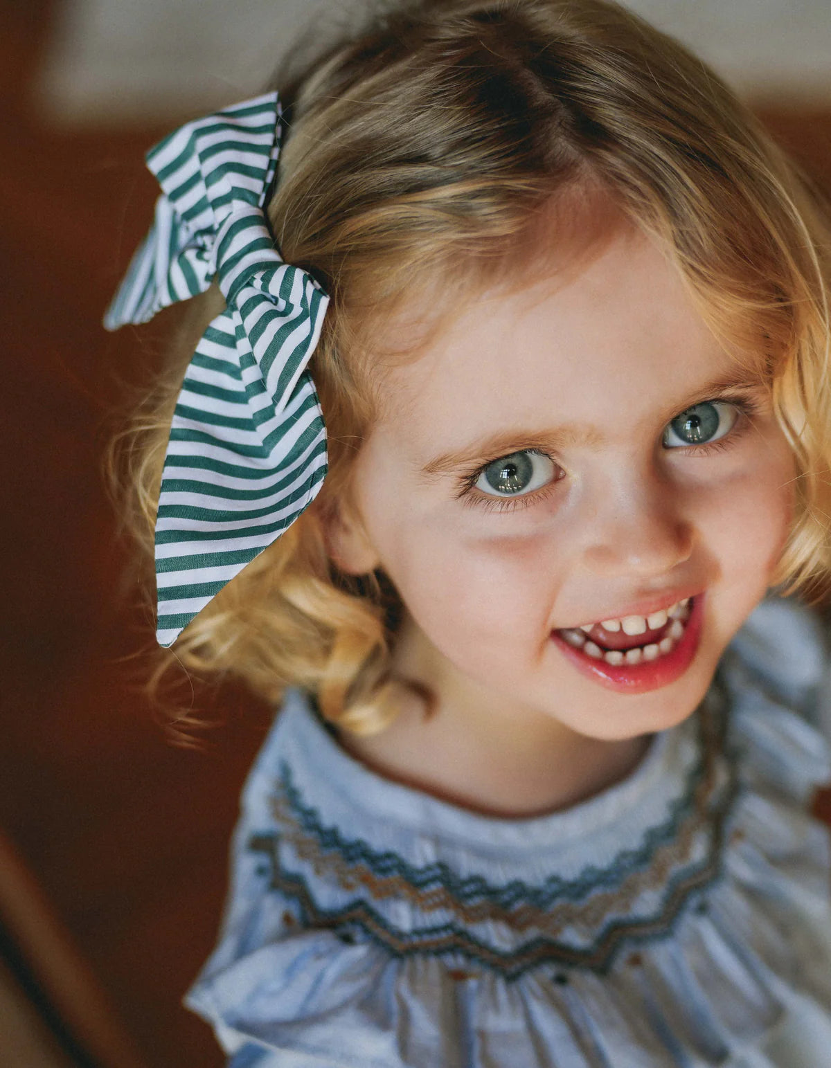 Carlotta Hair Clip | Green Stripes