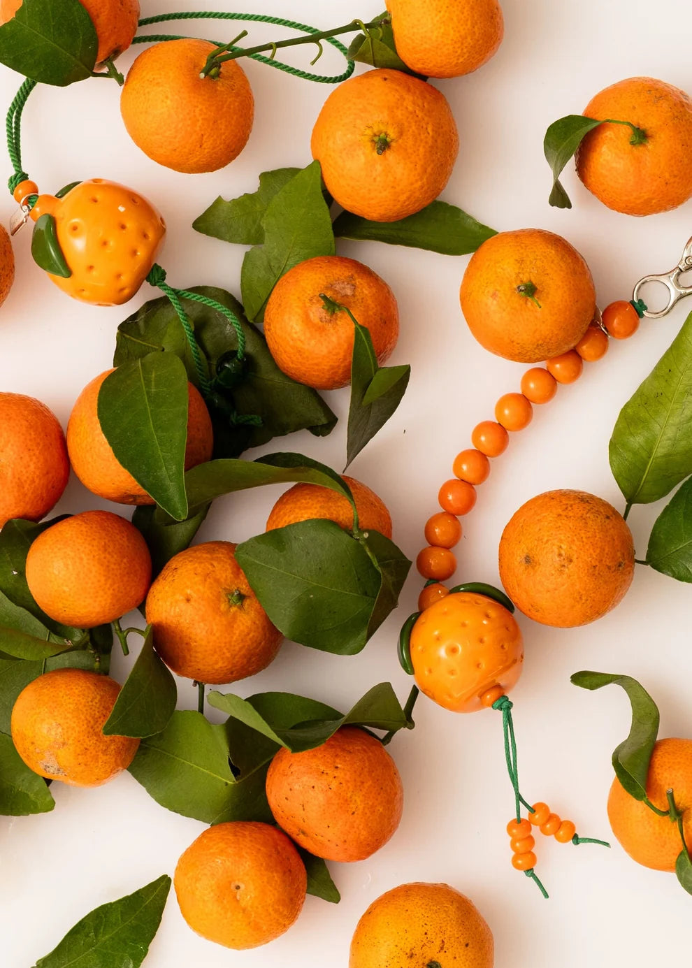 Handmade Glass Decorative Keychains | Orange