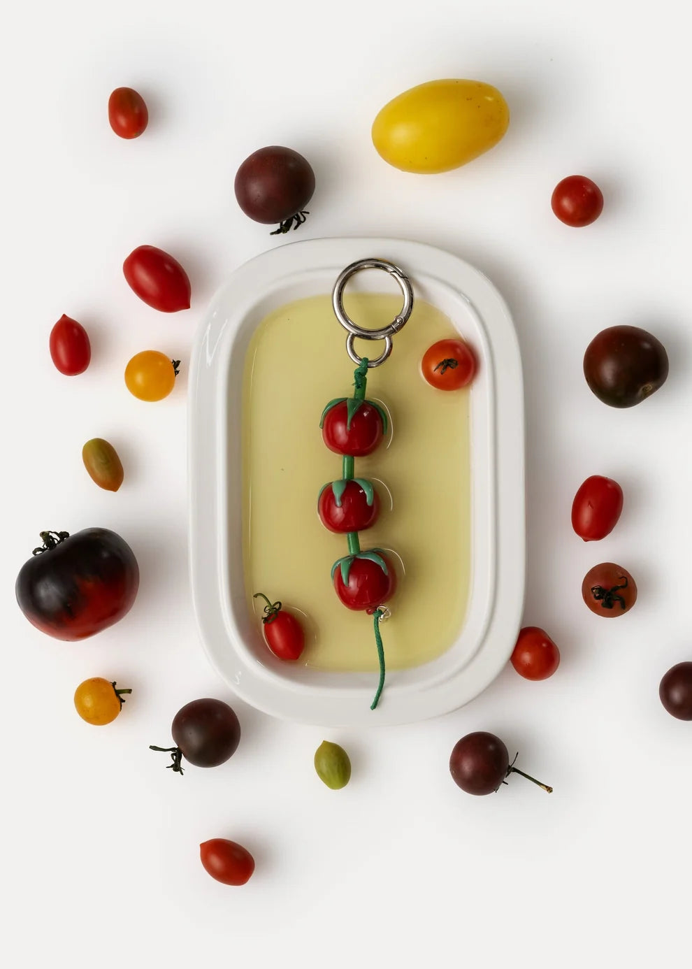 Handmade Glass Decorative Keychains | Tomato