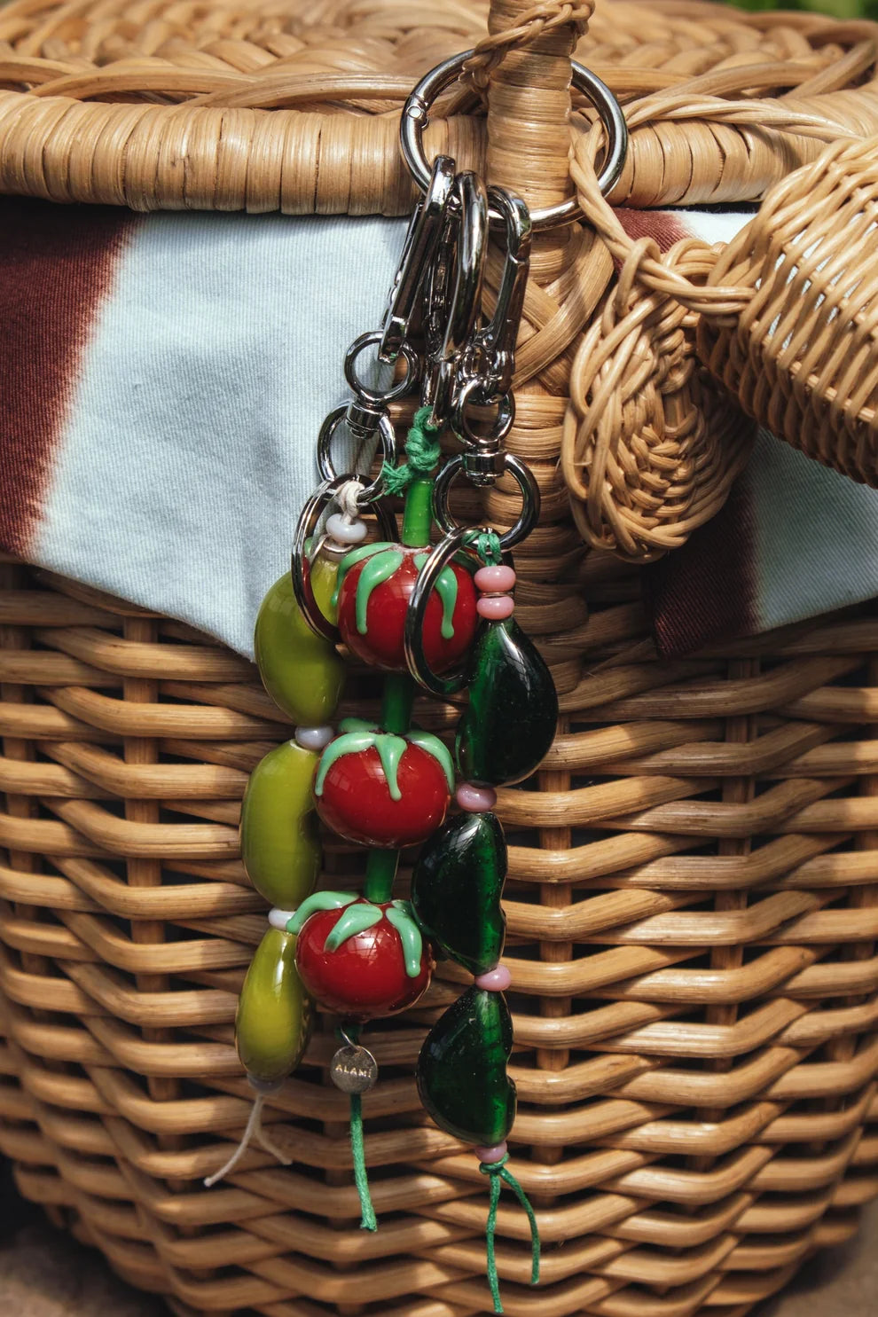 Handmade Glass Decorative Keychains | Tomato