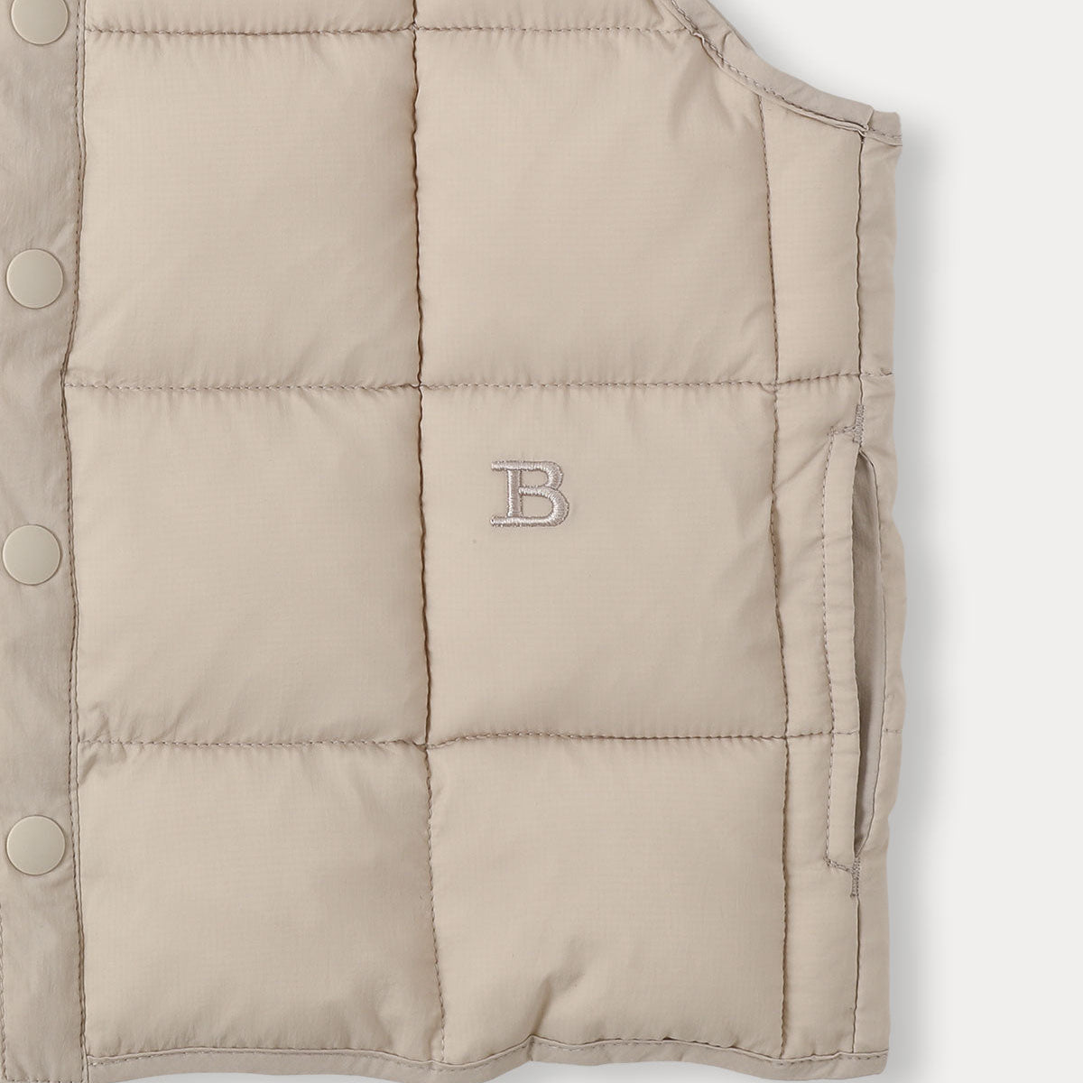 Comfy Padding Vest | Pink Beige