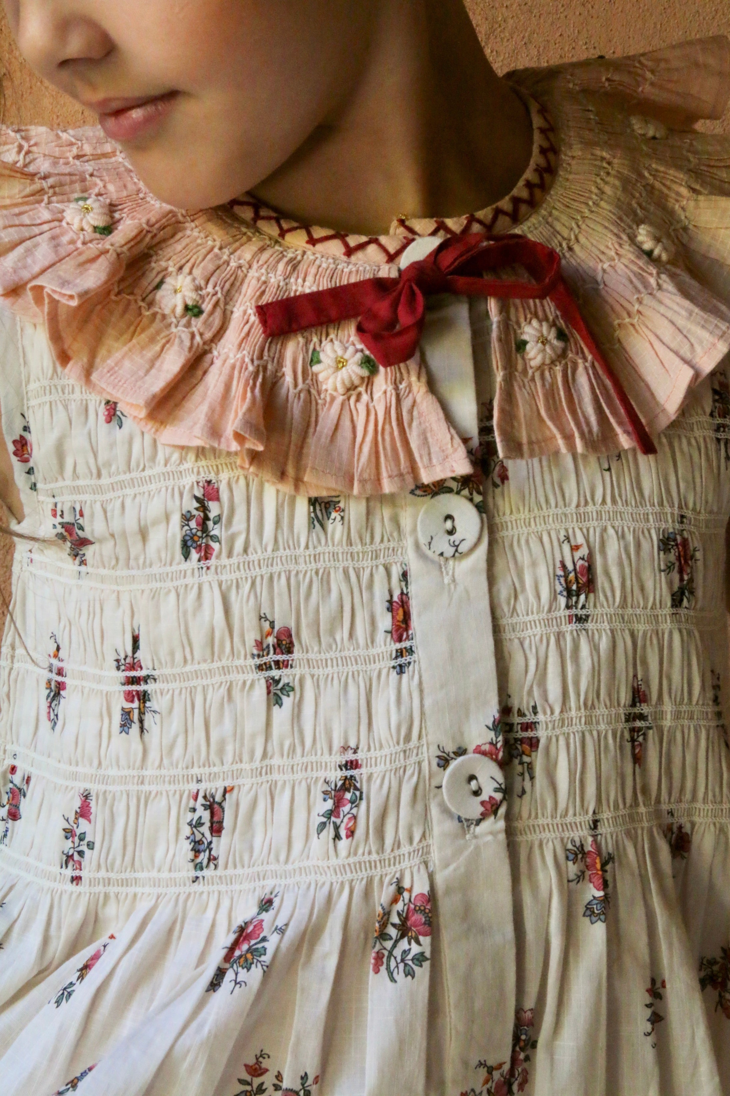 Dress with Hair Clip | Garden Flowers