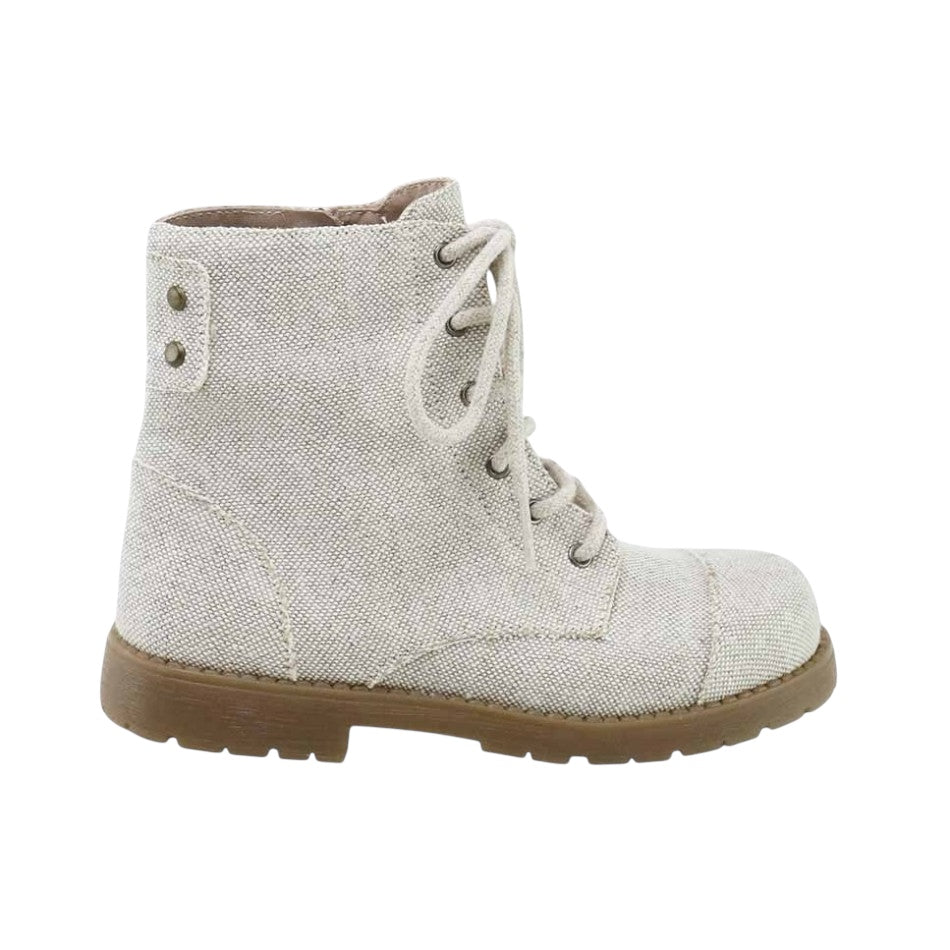 Linen Lace Up Boots