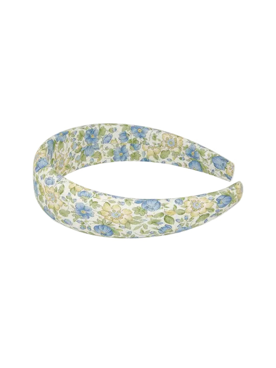 Fabric Wide Headband | Green Floral