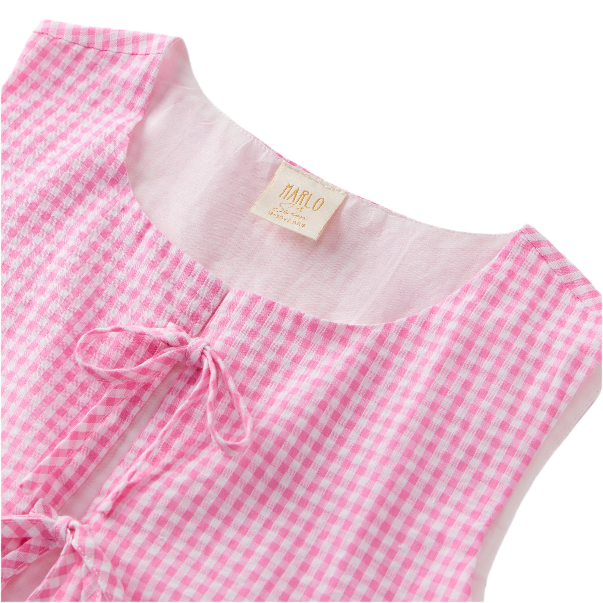 Elara Top | Pink Gingham