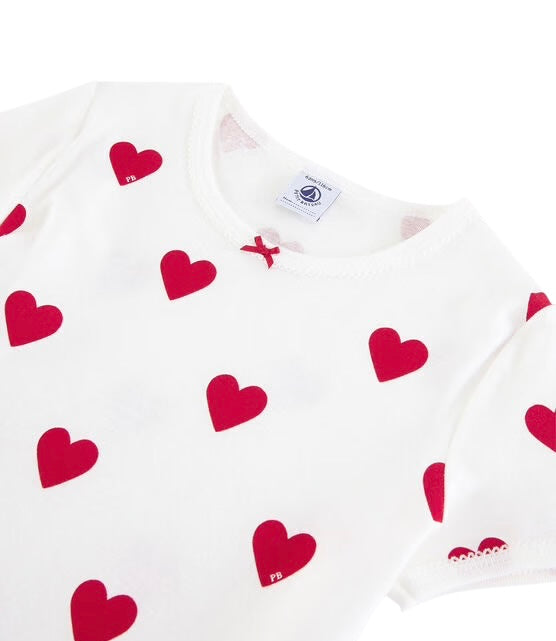 Girls Short Pyjamas | Heart Patterned