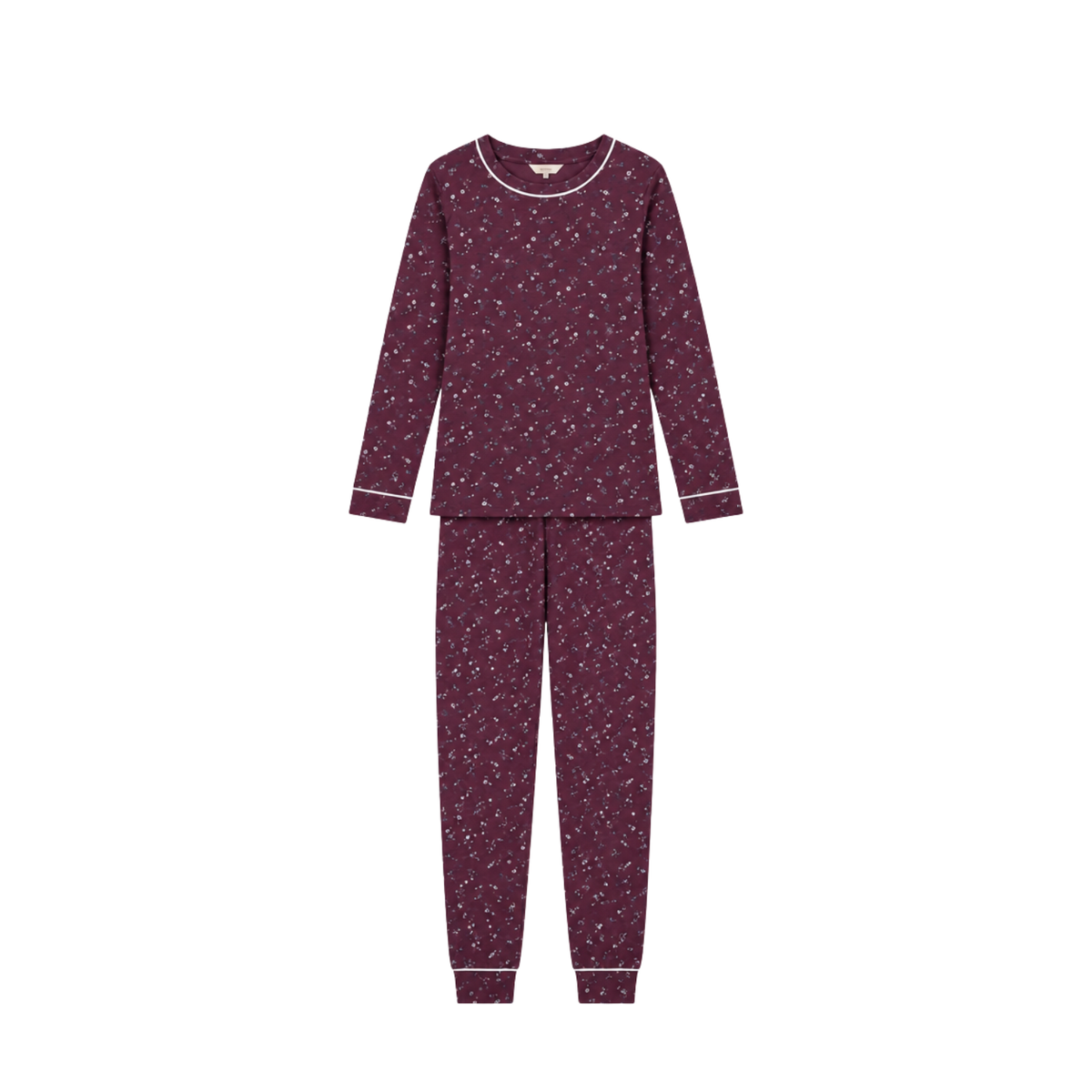 Kids Printed Long Pj Set | Starlight Wildberry Ivory