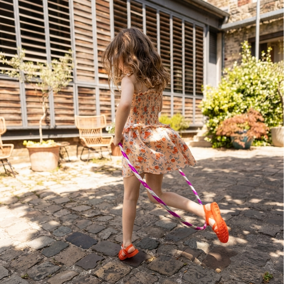 Eden Bouquet Dress | Nude Orange