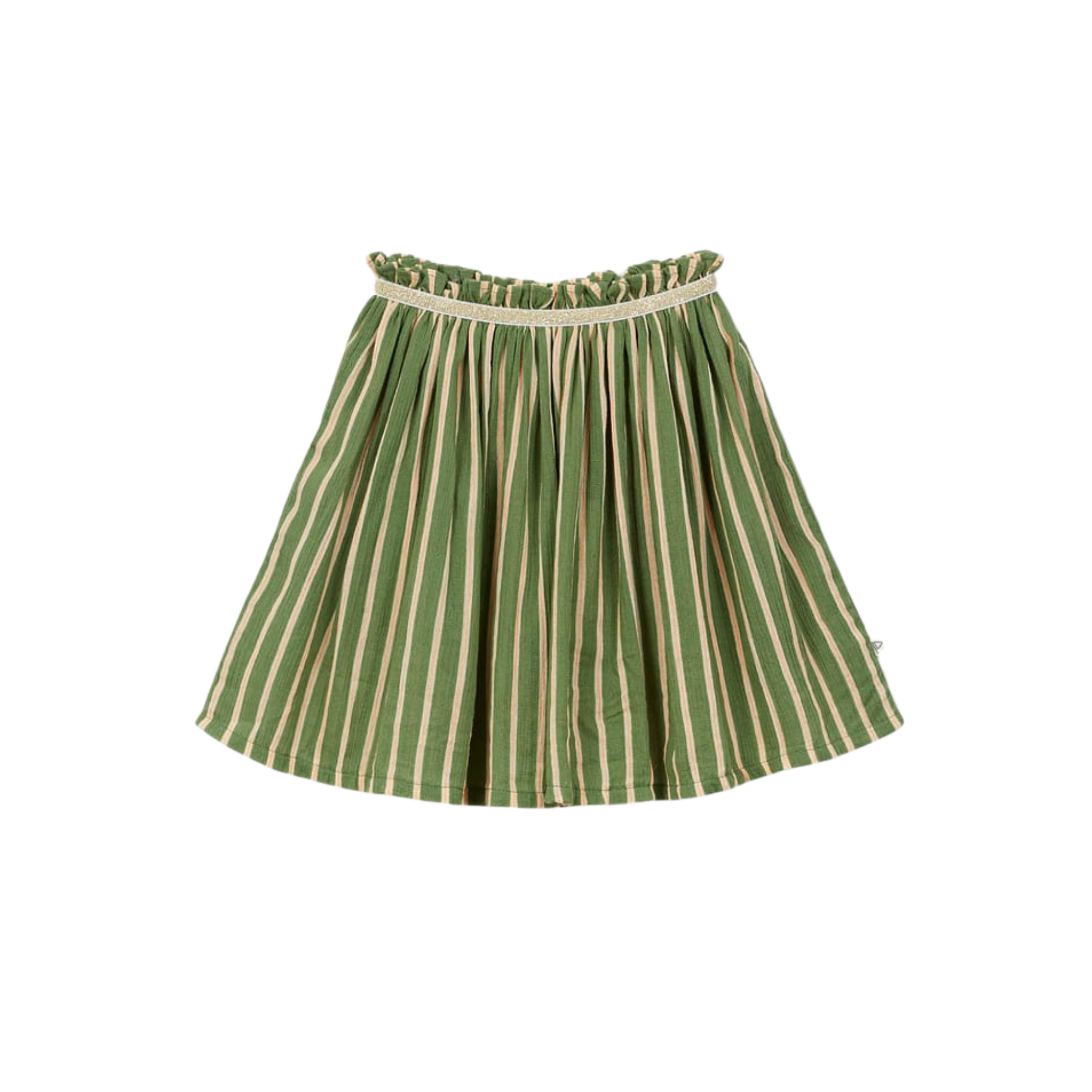 Neon Striped Skirt | Khaki