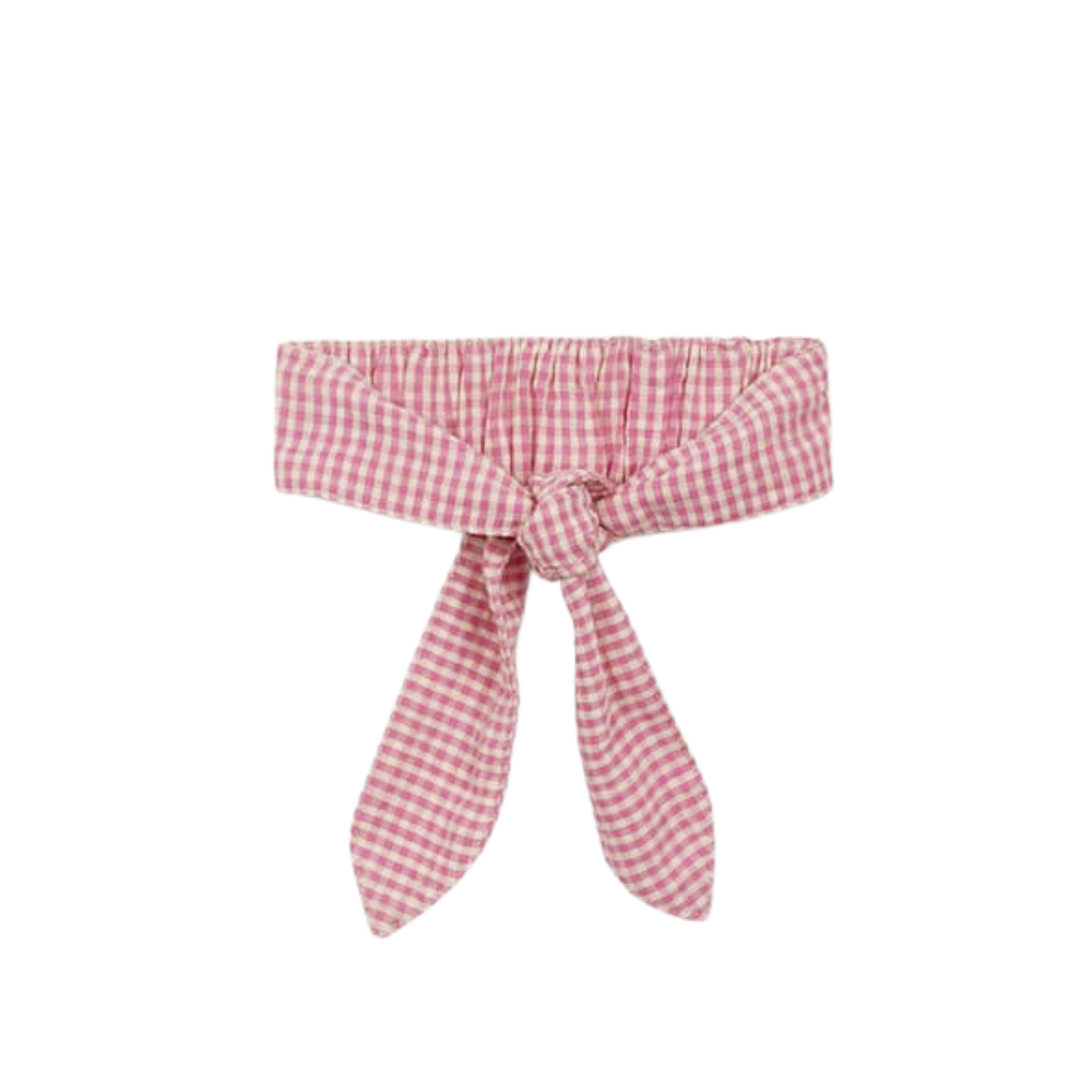 Gingham Bow Headband | Rose