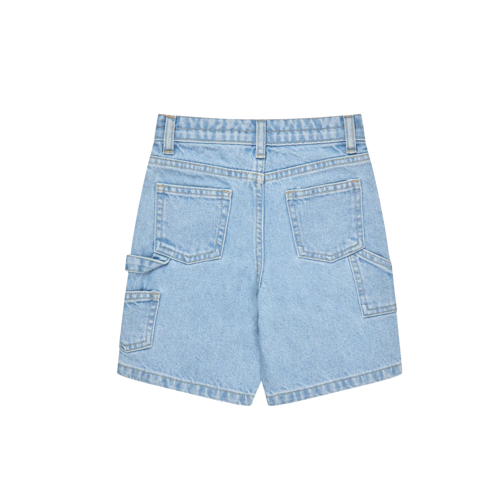 Denim Cargo Shorts | Light Blue Indigo Washed