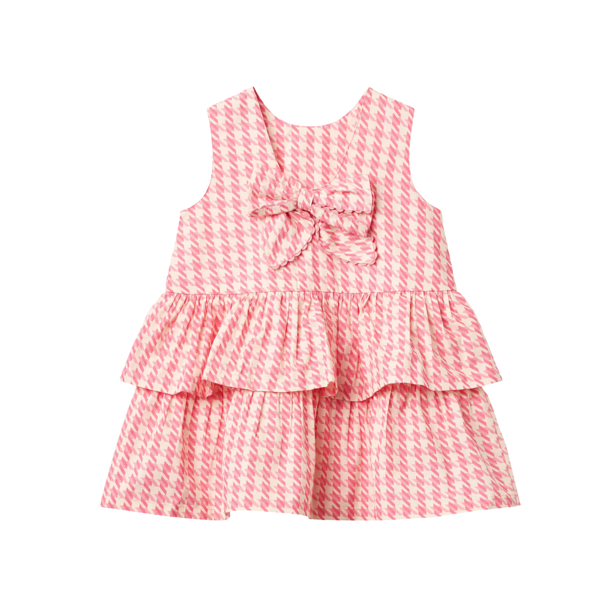 Houndstooth Dress  | Pink