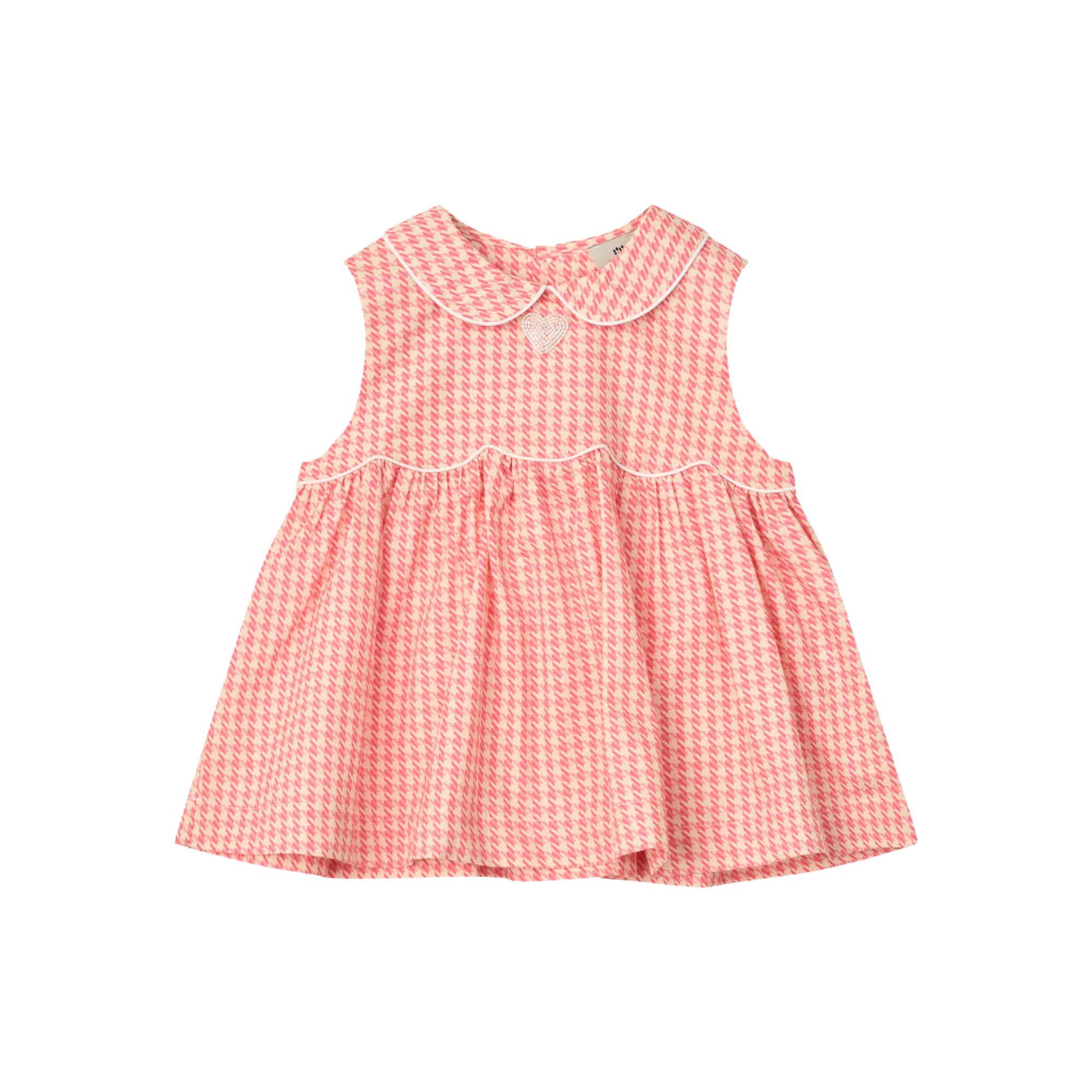 Houndstooth Blouse | Pink