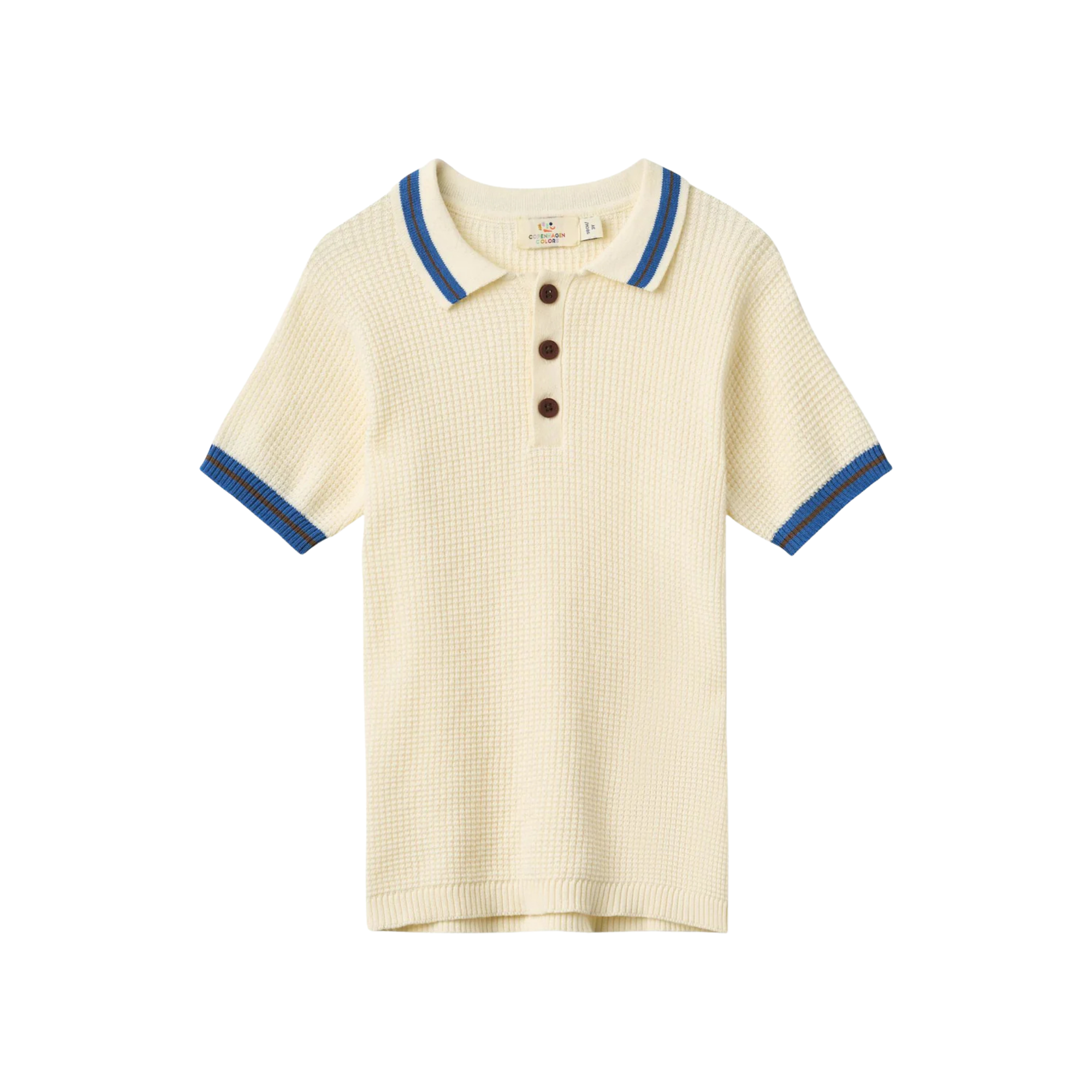 Knitted Pattern Polo | Cream
