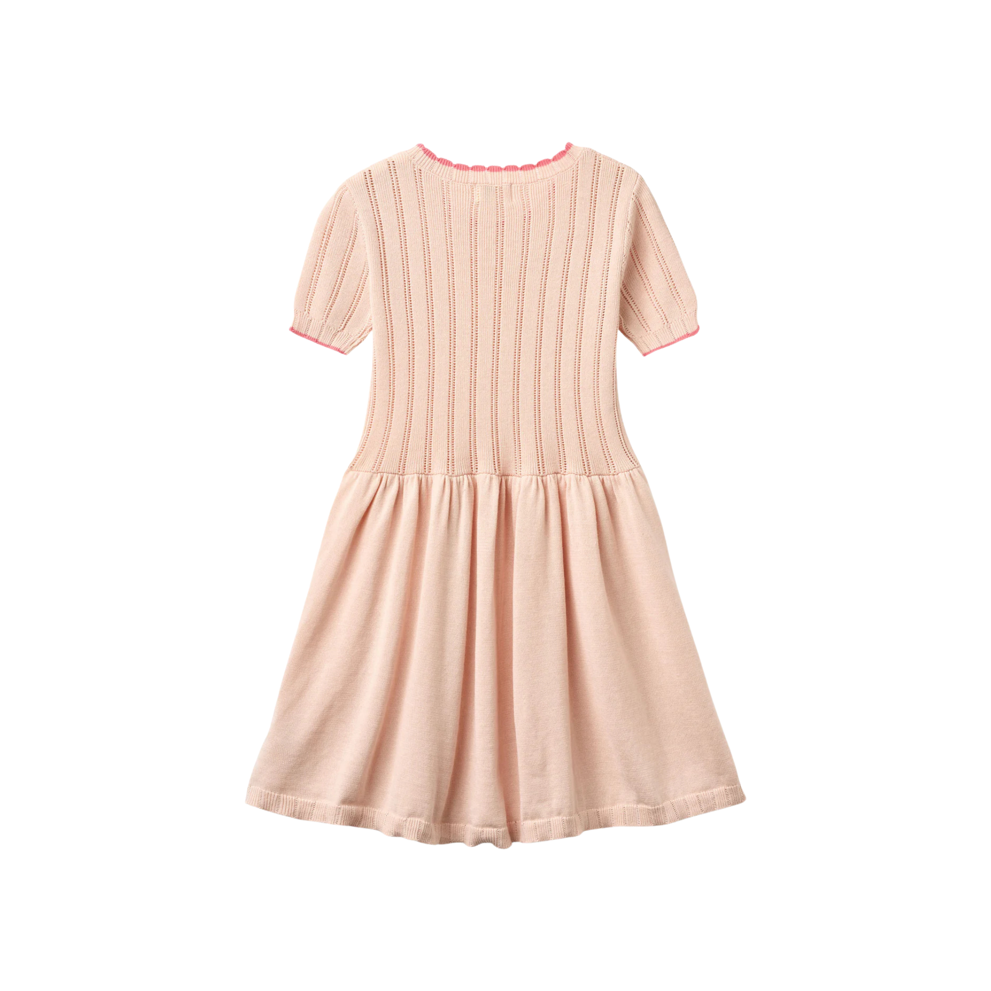 Knitted Pointelle Dress | Dusty Rose