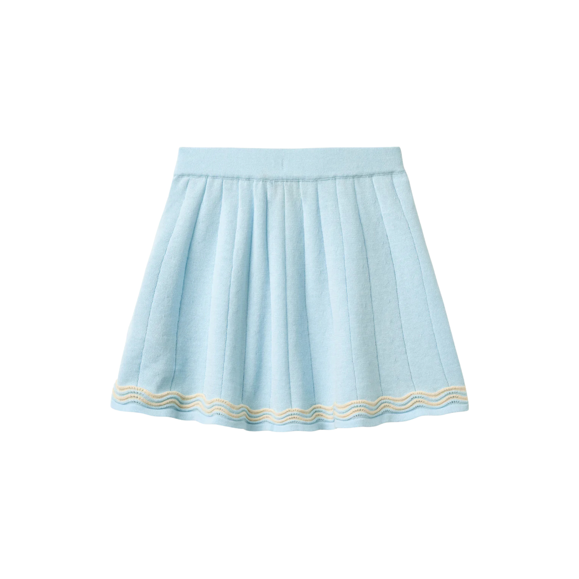Knitted Tennis Skirt | Ice Blue