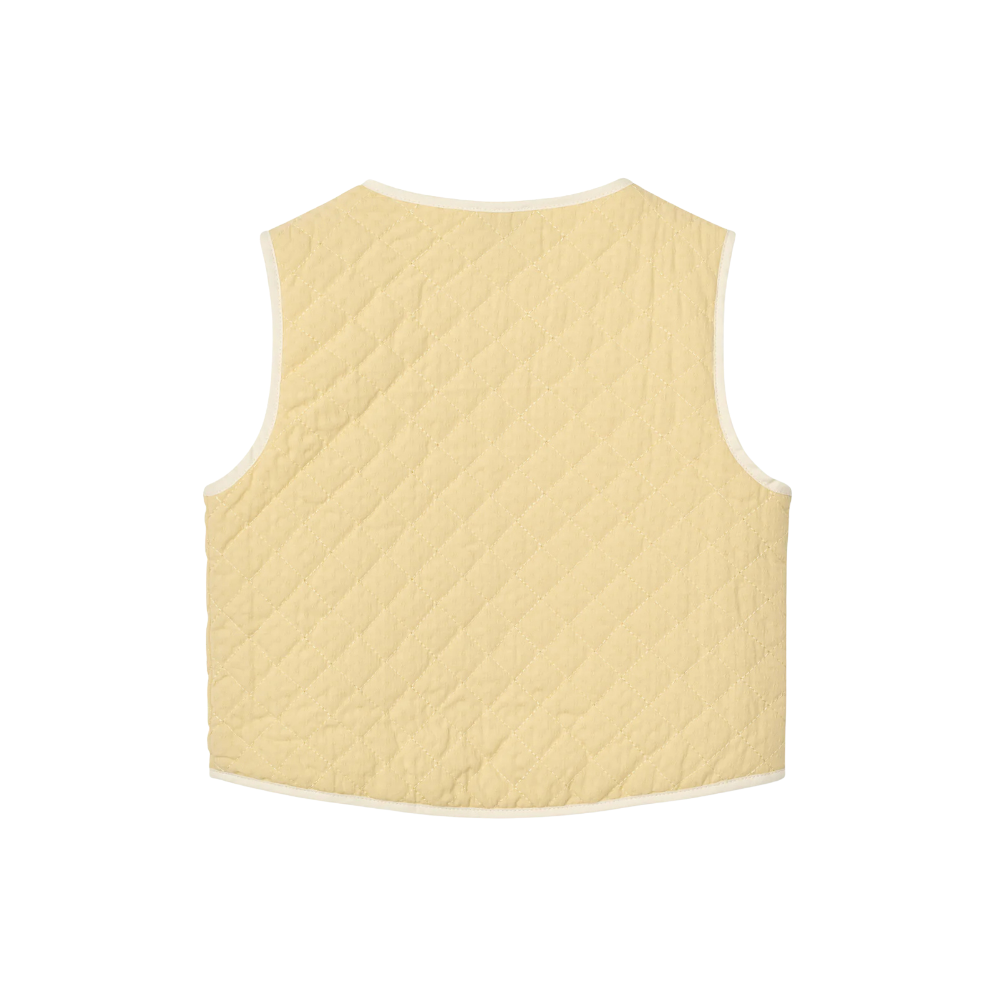 Quilted Vest | Pale Yellow
