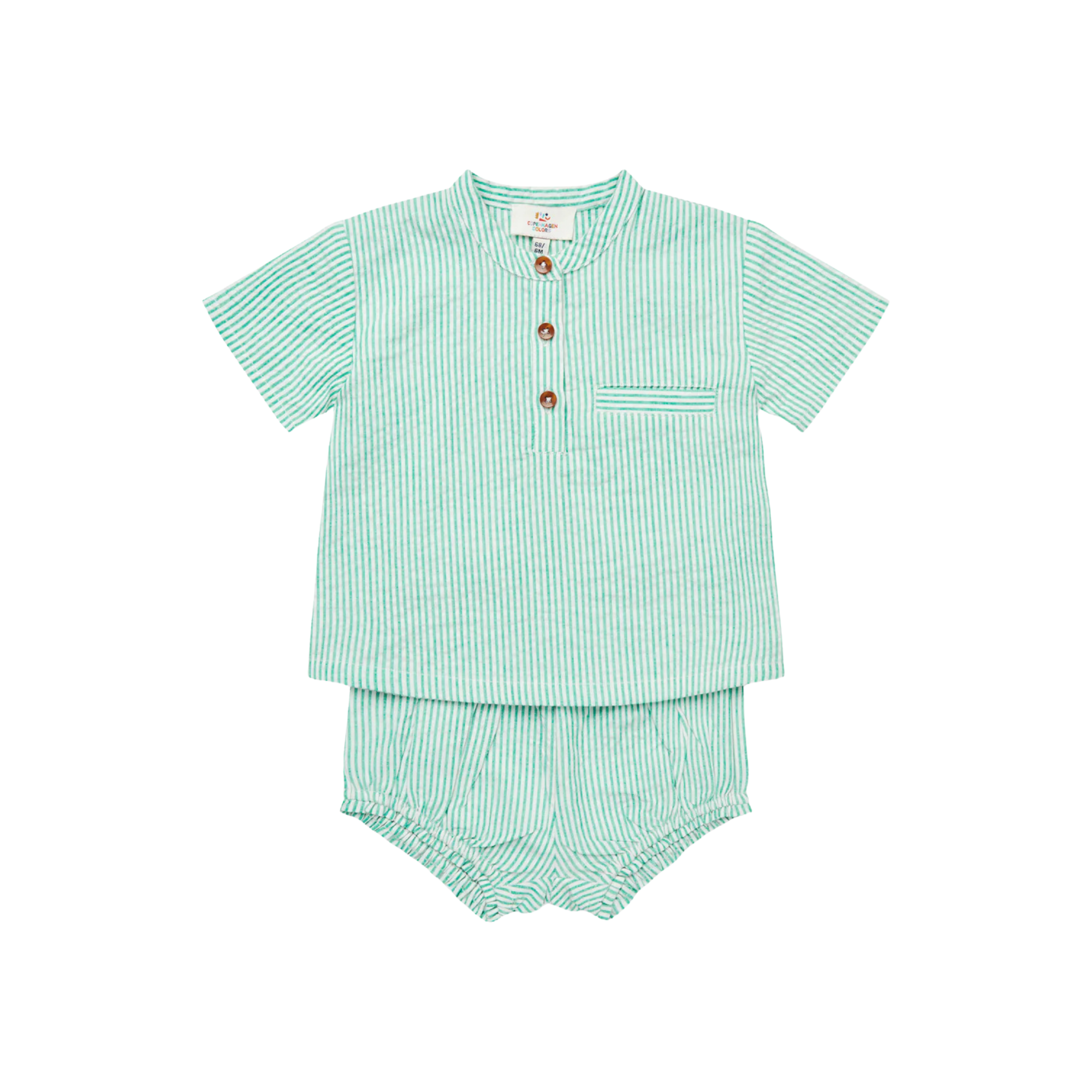 Seersucker Baby Set | Green