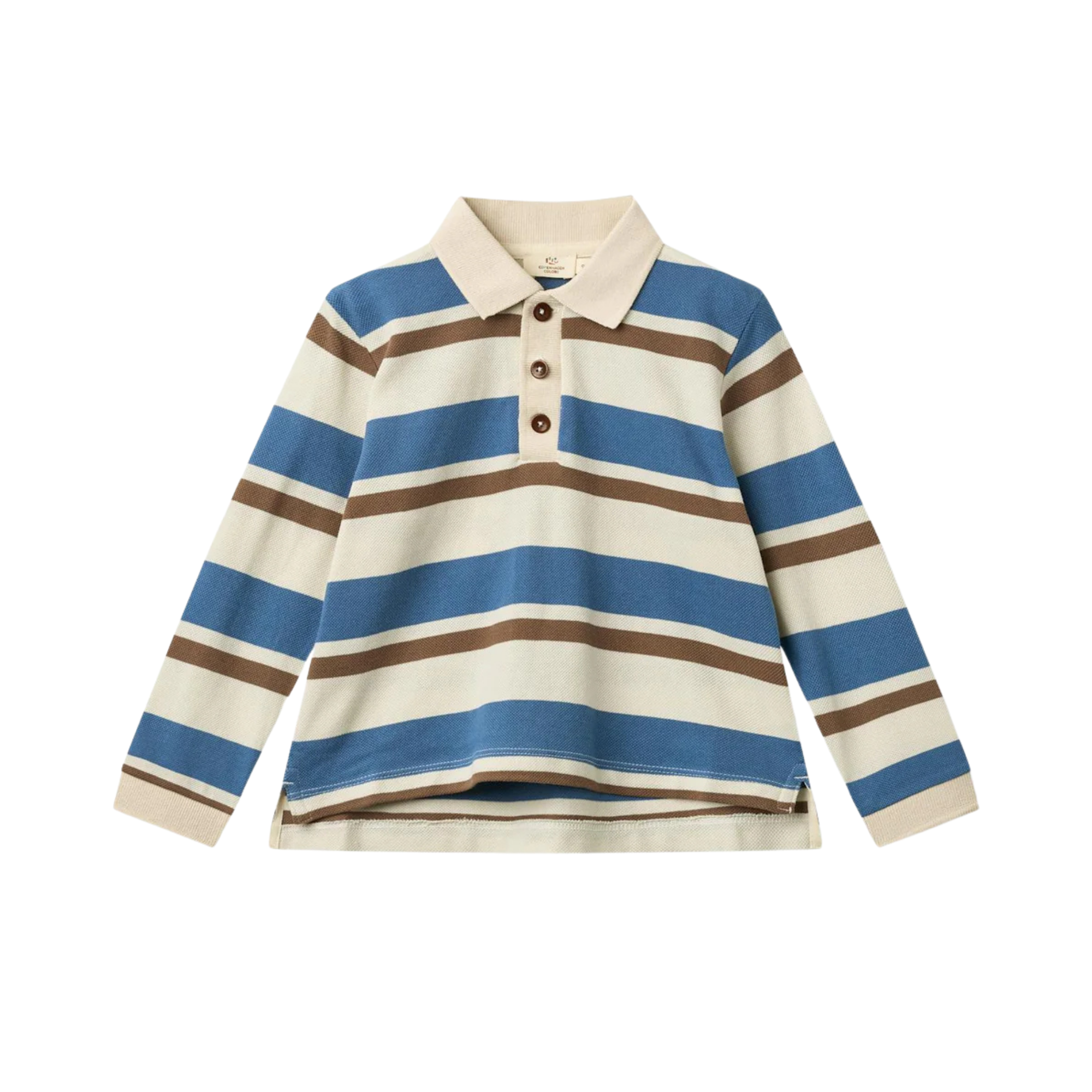 Striped Pique Polo | Blue