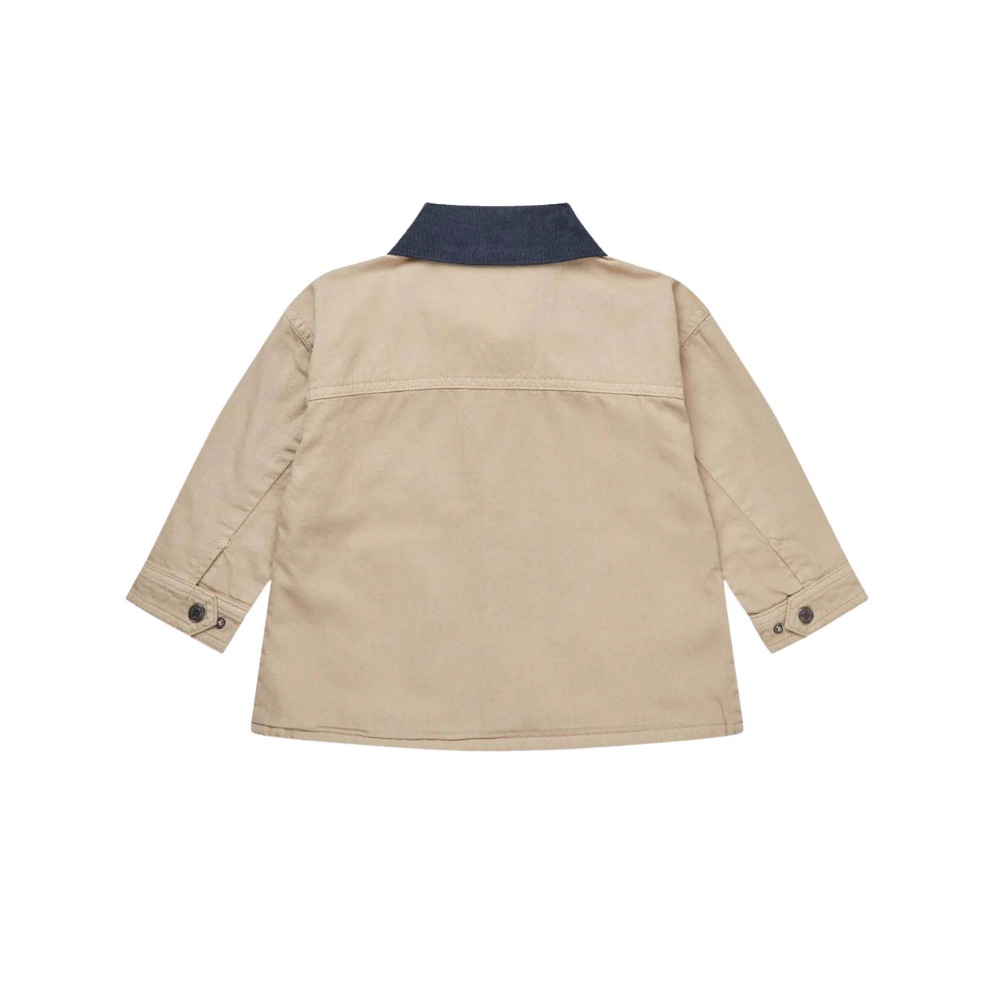 Twill Jacket with Corduroy Collar | Beige