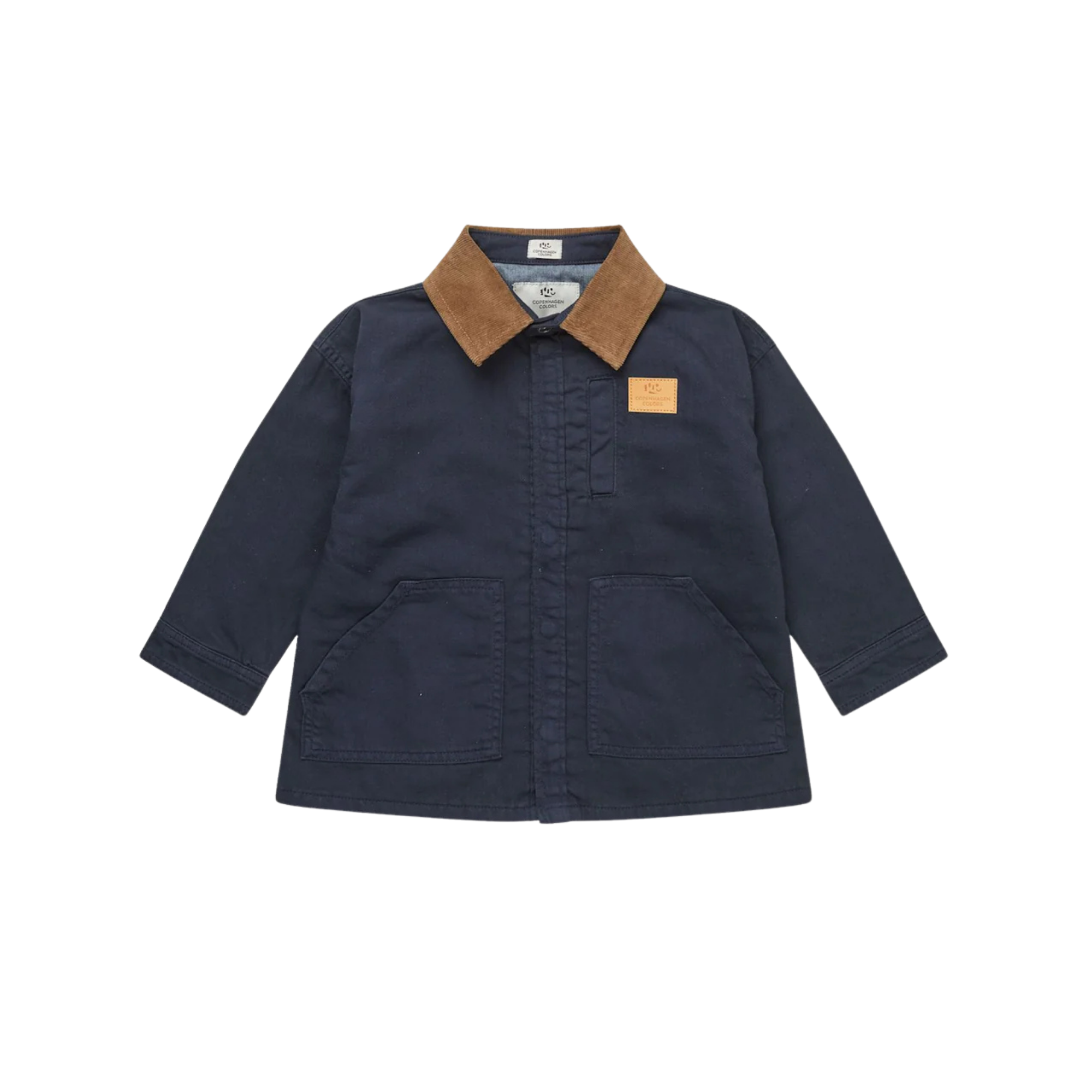 Twill Jacket with Corduroy Collar | Navy