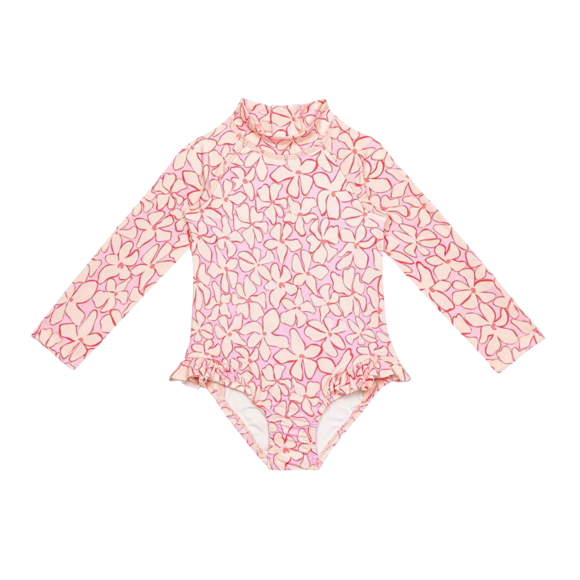Long Sleeve Swimsuit | Lilac Blossom