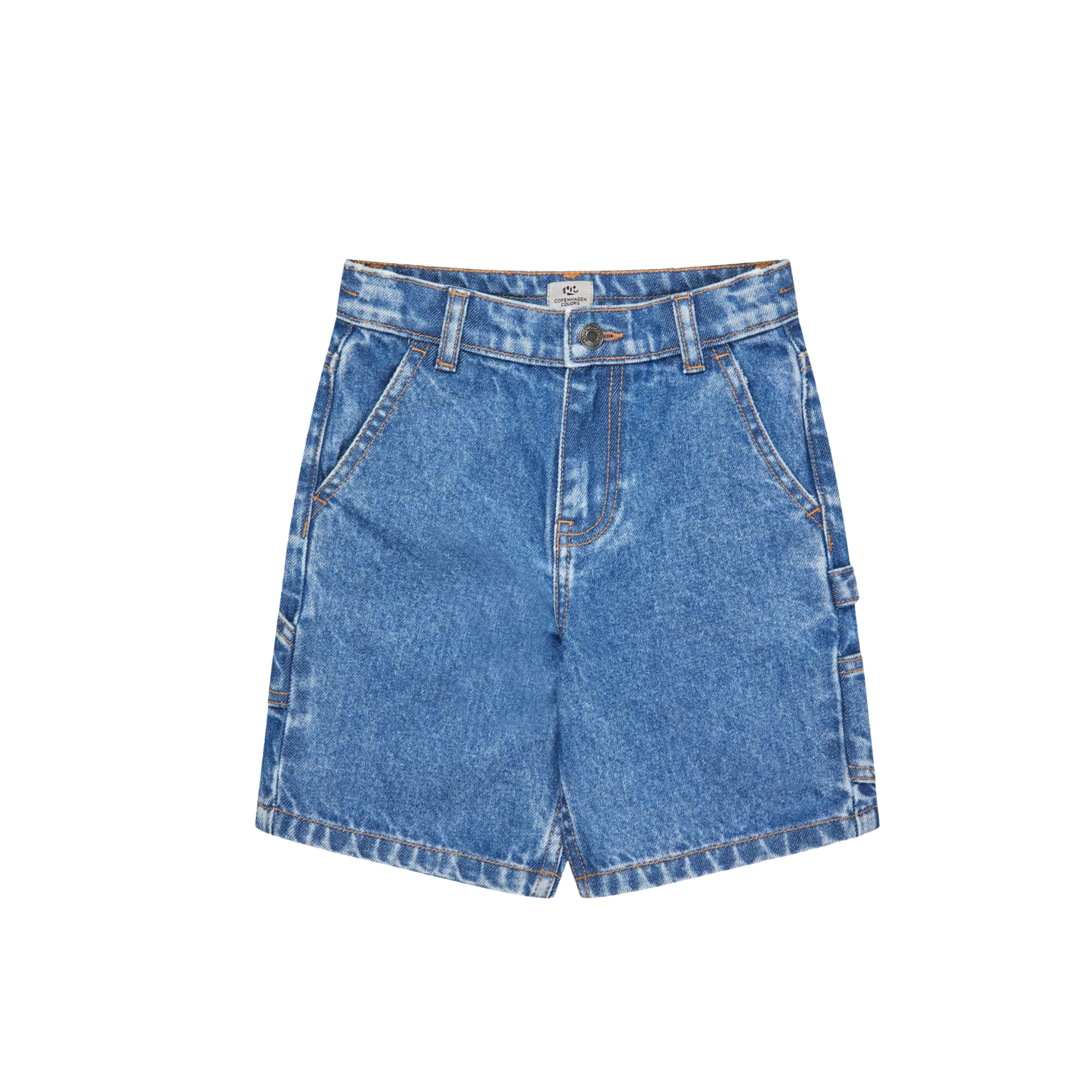 Denim Cargo Shorts | Indigo Blue Washed