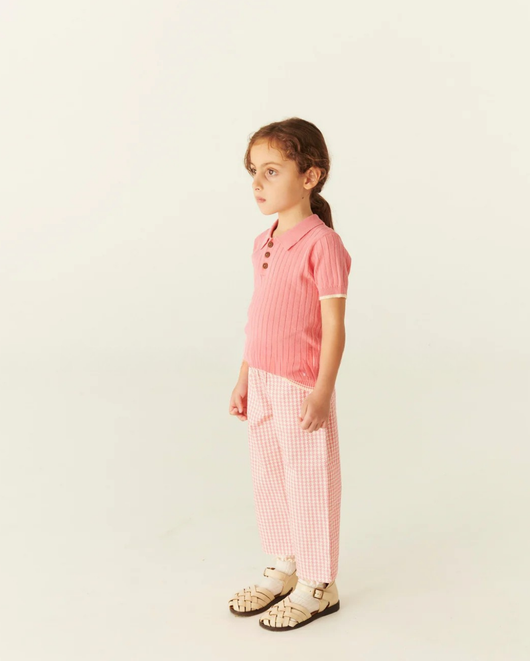 Houndstooth Pants | Pink