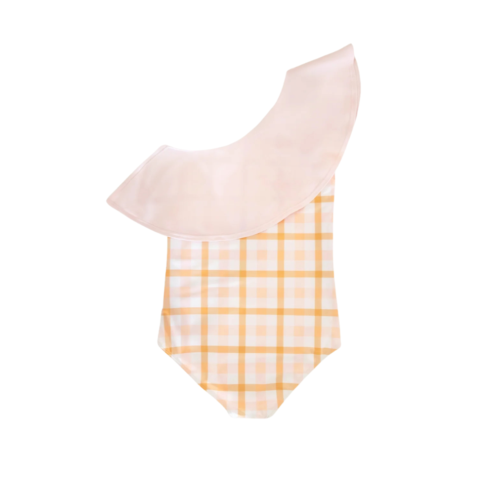 One Shoulder Ruffle | Sunkissed Plaid