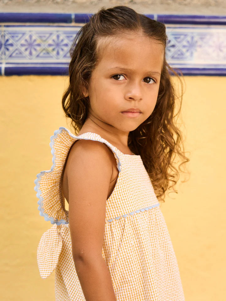 Elicia Baby Summer Set | Yellow Gingham