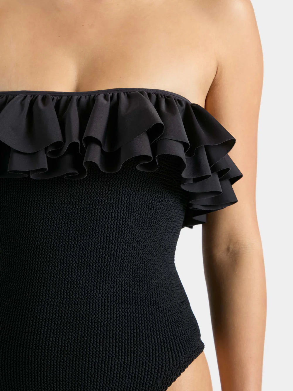 Womens Eloise Frill Swim | Black