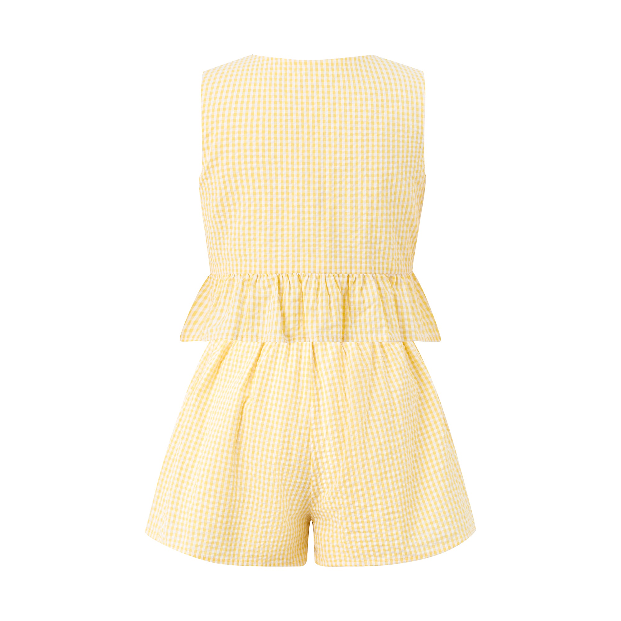 Elara Top | Yellow Gingham