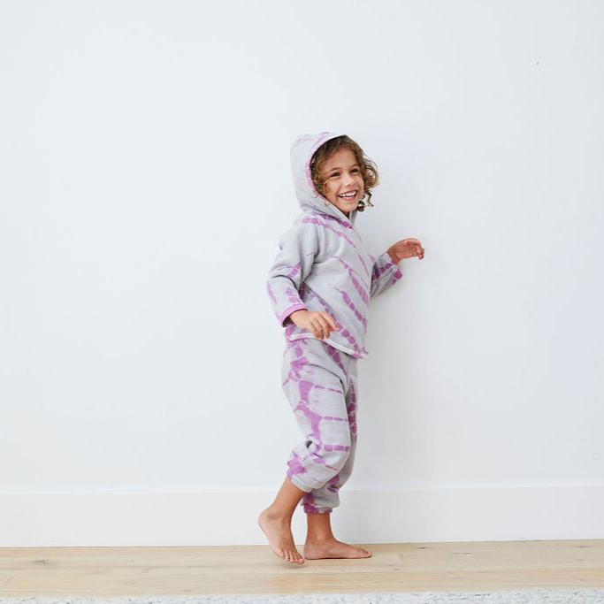 Tie Dye Hoodie Set | Purple