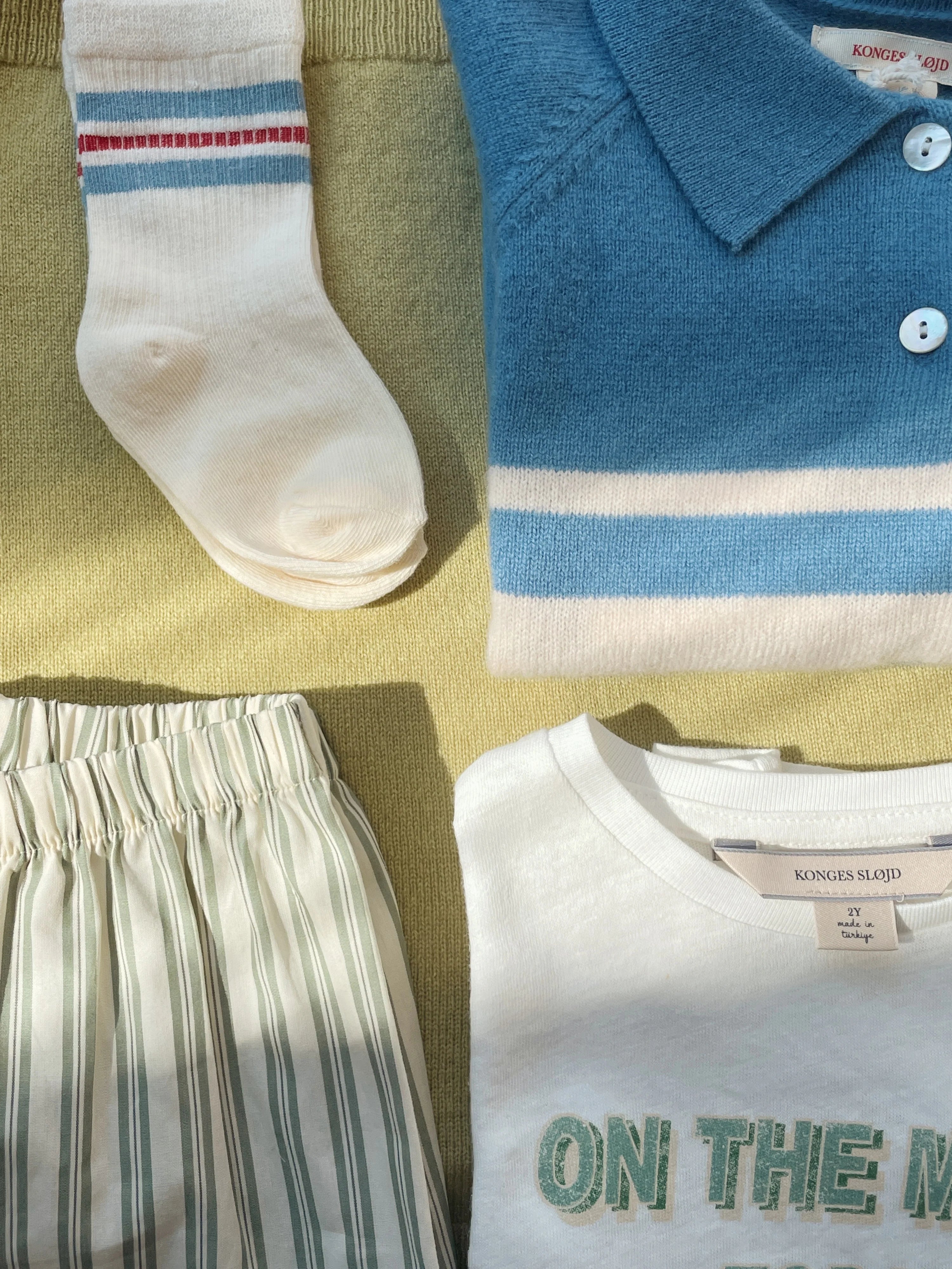 Striped Socks 2-pack | Optic White