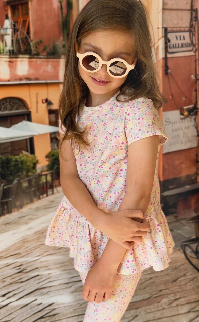 Floral Blouse & Leggings Set