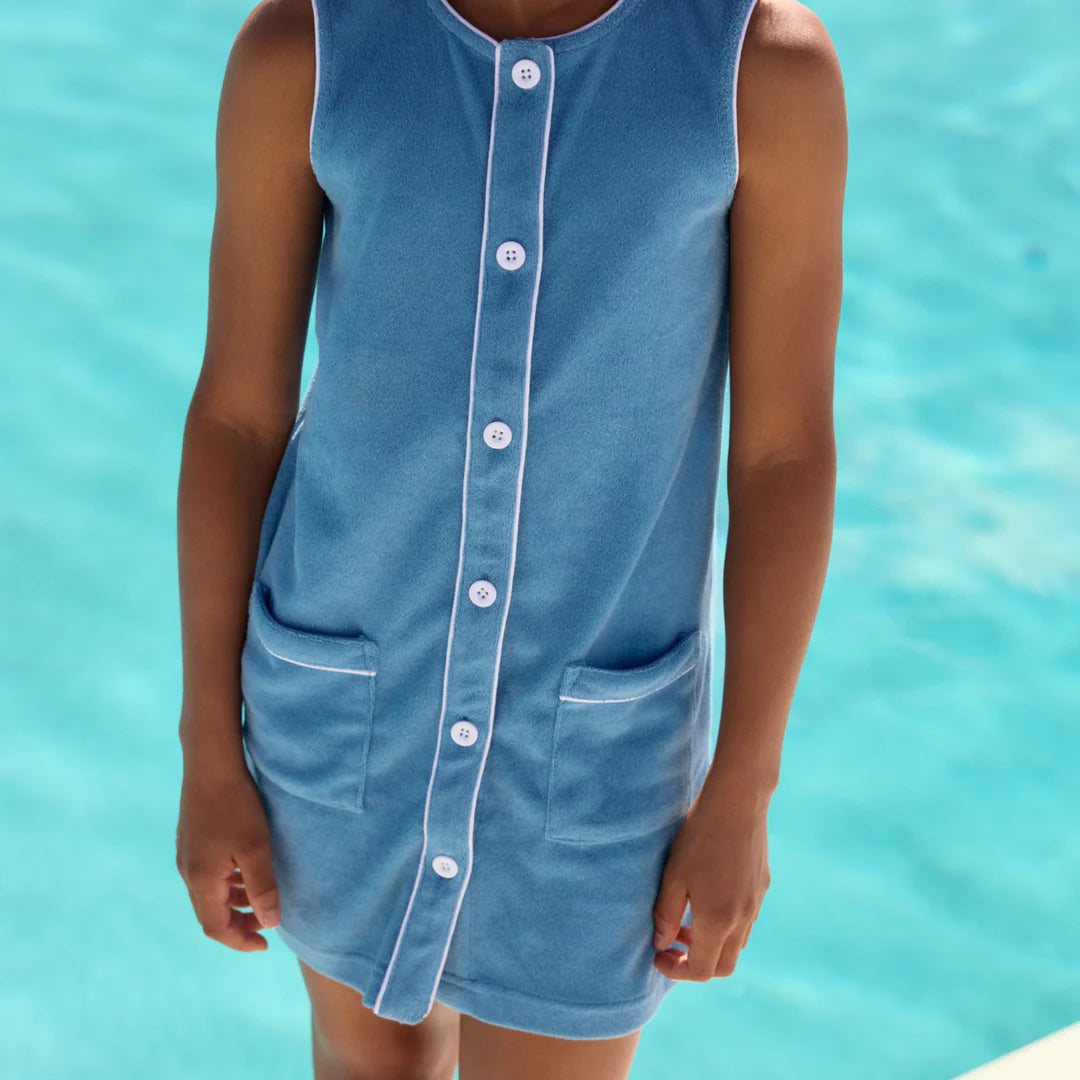 Button Down Dress | Hydrangea Blue