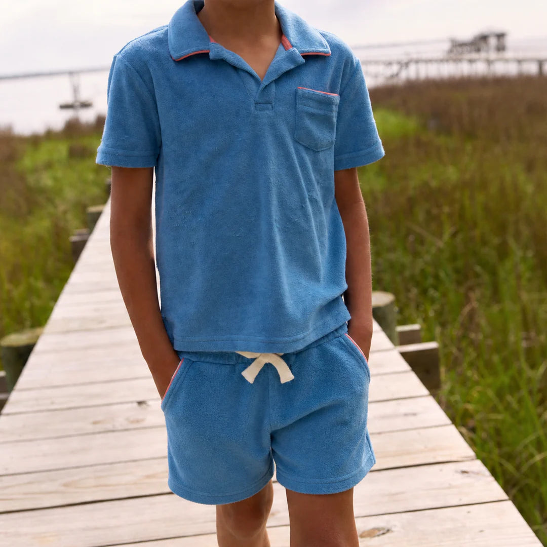 French Terry Short | Hydrangea Blue