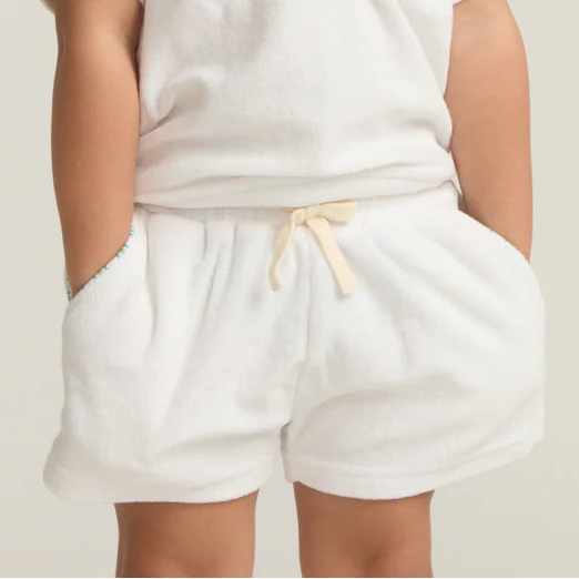 Shell French Terry Shorts | White