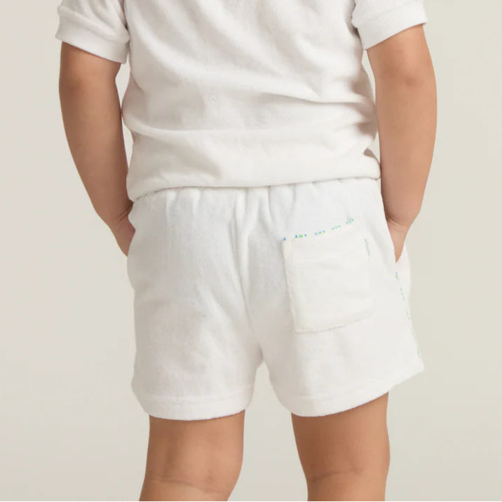 Shell French Terry Shorts | White