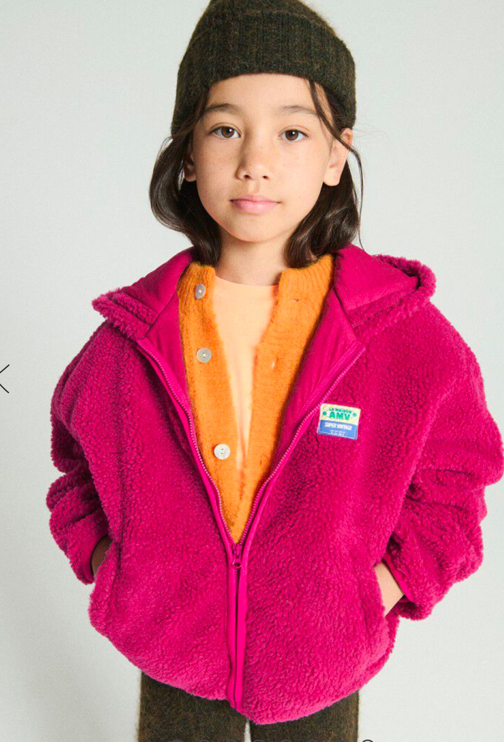 Hoktown Hooded Sherpa Jacket | Fuschia