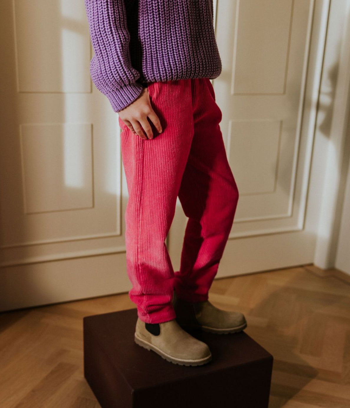 Beau Corduroy Trousers | Fuchsia