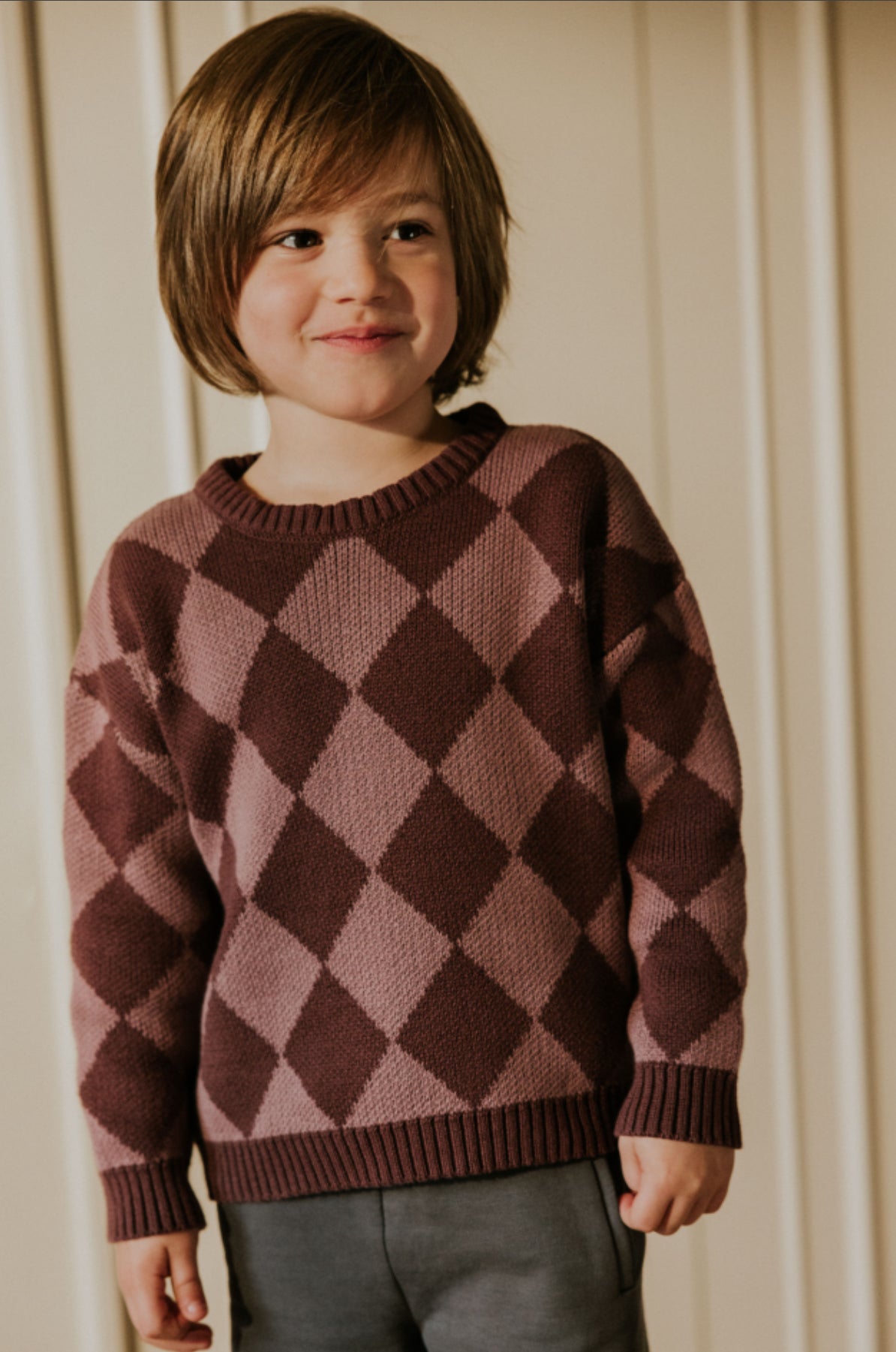 Checkered Knitted Sweater | Mellow