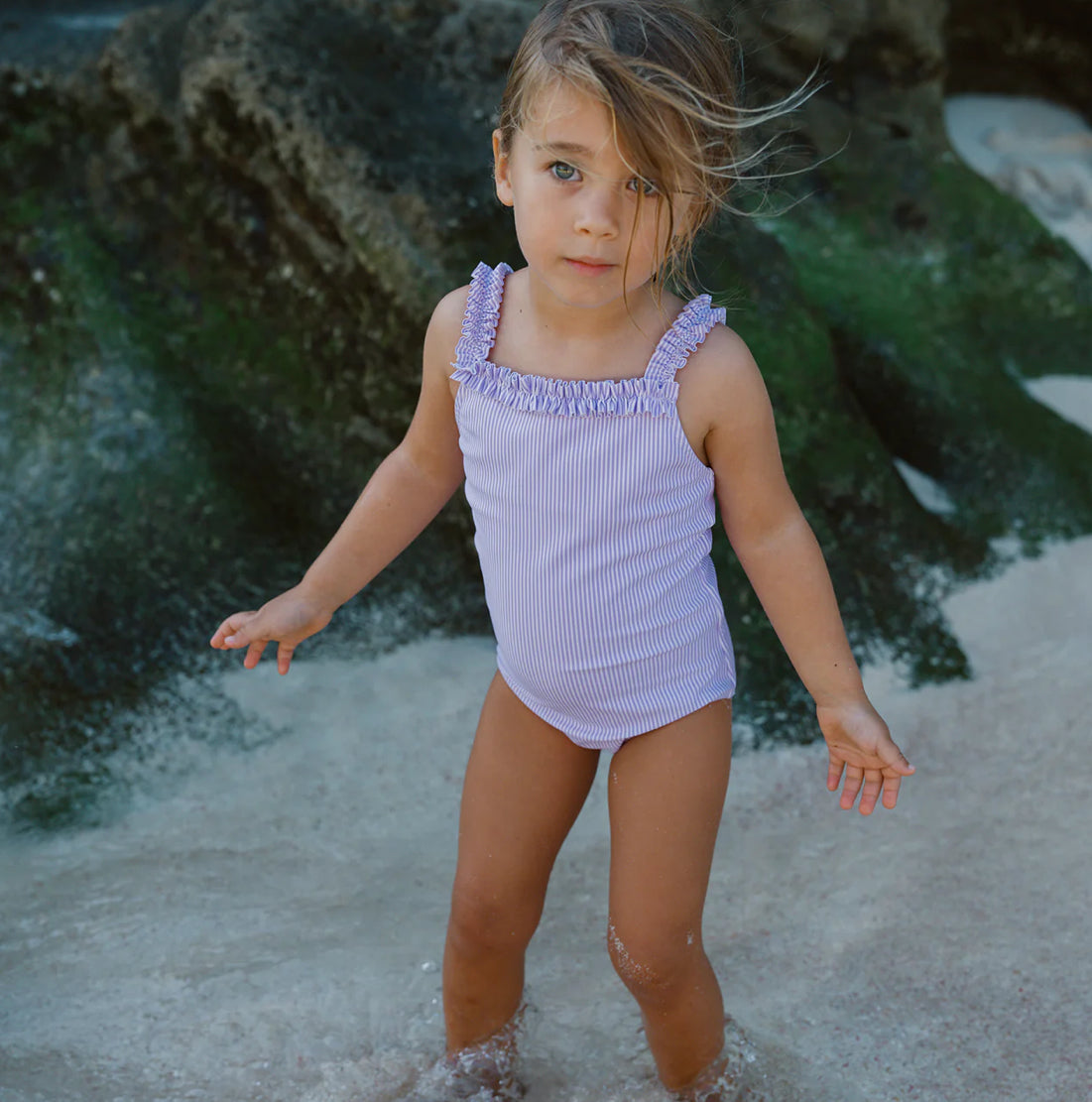 Striped One Piece | Lavender